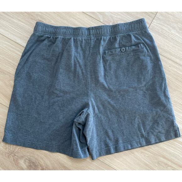 Lands End Men’s Large Grey Shorts Casual Cotton 36-38 Soft 18” L Pocket 7” Inse - Picture 2 of 8